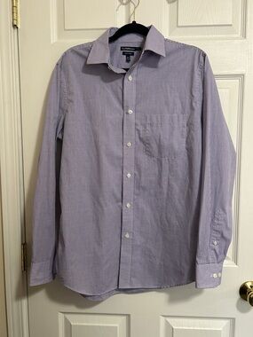 Croft & Barrow Lavender Micro-Check Dress Shirt for Men